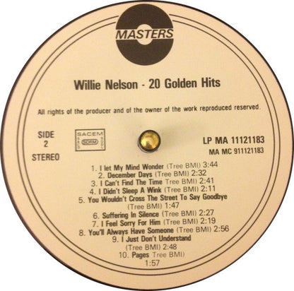 Willie Nelson : 20 Golden Hits (LP,Compilation)