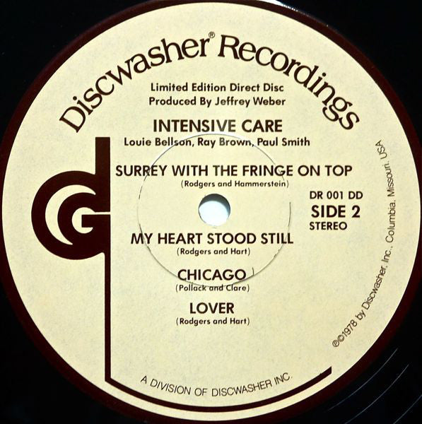Louis Bellson, Ray Brown, Paul Smith (5) : Intensive Care (LP,Album,Limited Edition)
