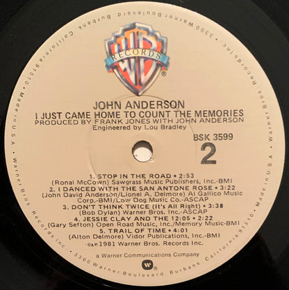 John Anderson (3) : I Just Came Home To Count The Memories (LP,Album,Stereo)