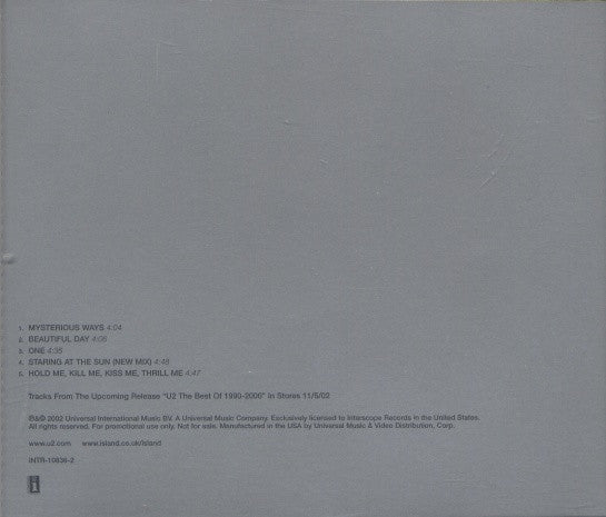 U2 : Tracks From The '90s (Promo)