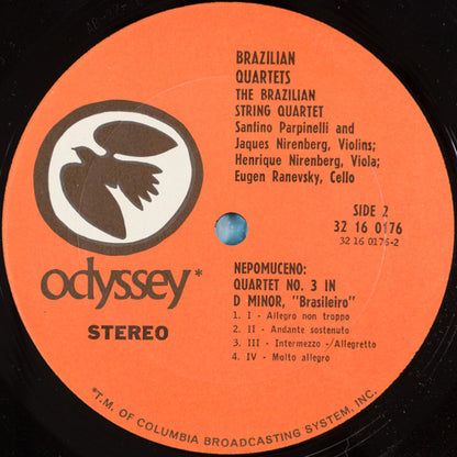 Heitor Villa-Lobos / Alberto Nepomuceno - Quarteto Brasileiro da UFRJ : Brazilian Quartets (LP,Stereo)