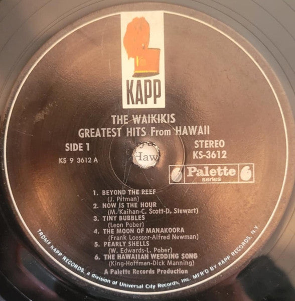 Waikiki's, The : Greatest Hits From Hawaii (Instrumentals) (LP,Stereo)