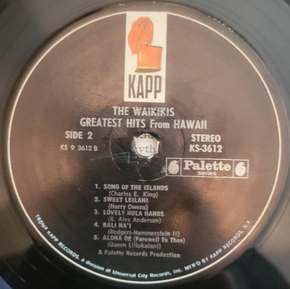 Waikiki's, The : Greatest Hits From Hawaii (Instrumentals) (LP,Stereo)