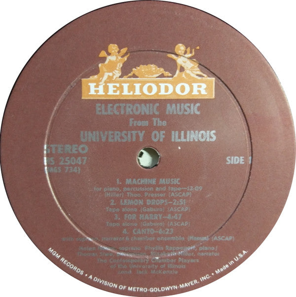 Herbert Brün / Kenneth Gaburo / Charles Hamm / Lejaren Hiller / Salvatore Martirano : Electronic Music From The University Of Illinois (LP,Album,Stereo)