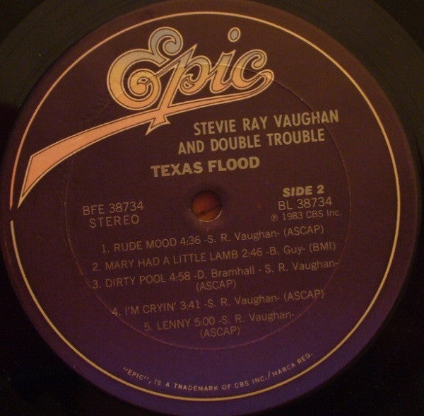 Stevie Ray Vaughan & Double Trouble : Texas Flood (LP,Album)