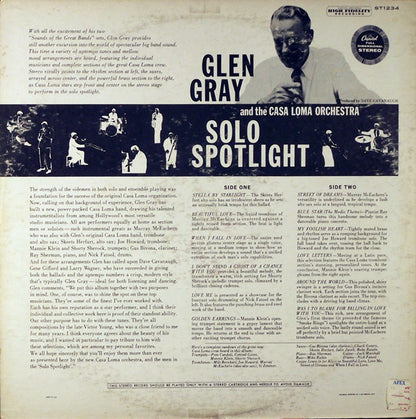 Glen Gray & The Casa Loma Orchestra : Solo Spotlight (LP,Album)