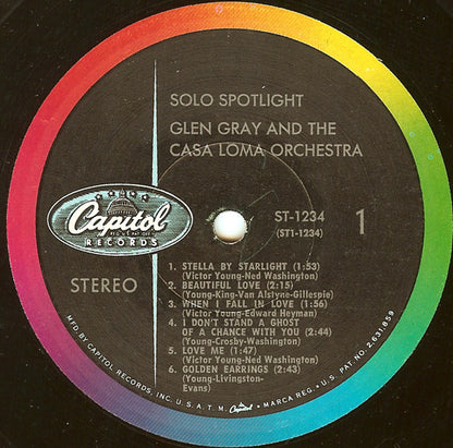 Glen Gray & The Casa Loma Orchestra : Solo Spotlight (LP,Album)