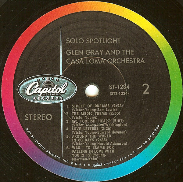 Glen Gray & The Casa Loma Orchestra : Solo Spotlight (LP,Album)