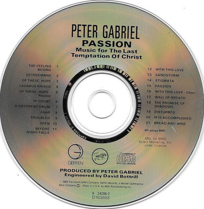 Peter Gabriel : Passion - Music For The Last Temptation Of Christ (Album,Club Edition)