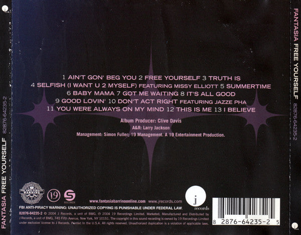 Buy Fantasia : Free Yourself (Album) now! – Nail City Record