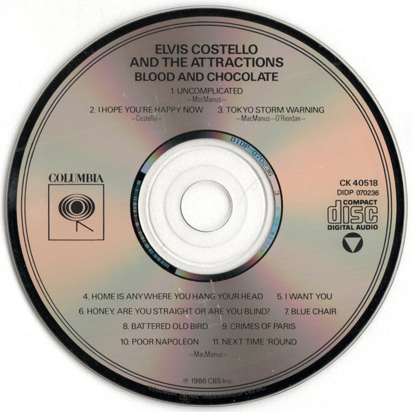 Elvis Costello & The Attractions : Blood & Chocolate (Album,Reissue)