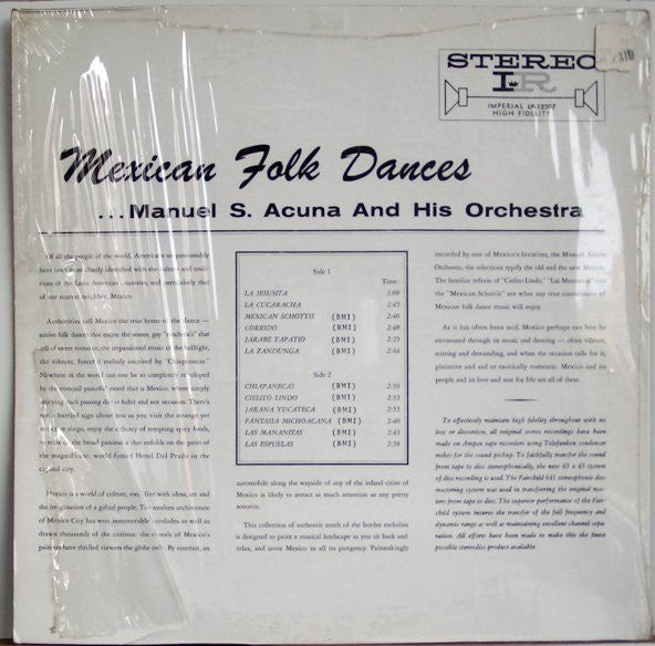 Orquesta De Manuel S. Acuña : Mexican Folk Dances (LP)