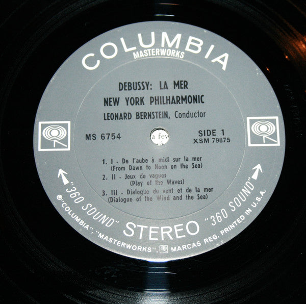 Claude Debussy / Maurice Ravel - Leonard Bernstein, New York Philharmonic Orchestra, The : La Mer / Afternoon Of A Faun / Daphnis And Chloe Suite No. 2 (LP,Stereo)