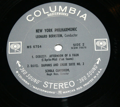 Claude Debussy / Maurice Ravel - Leonard Bernstein, New York Philharmonic Orchestra, The : La Mer / Afternoon Of A Faun / Daphnis And Chloe Suite No. 2 (LP,Stereo)