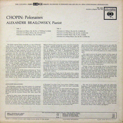 Frédéric Chopin : Alexander Brailowsky : Polonaises (LP,Reissue,Stereo)