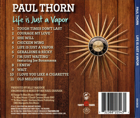 Paul Thorn : Life Is Just A Vapor (Album)