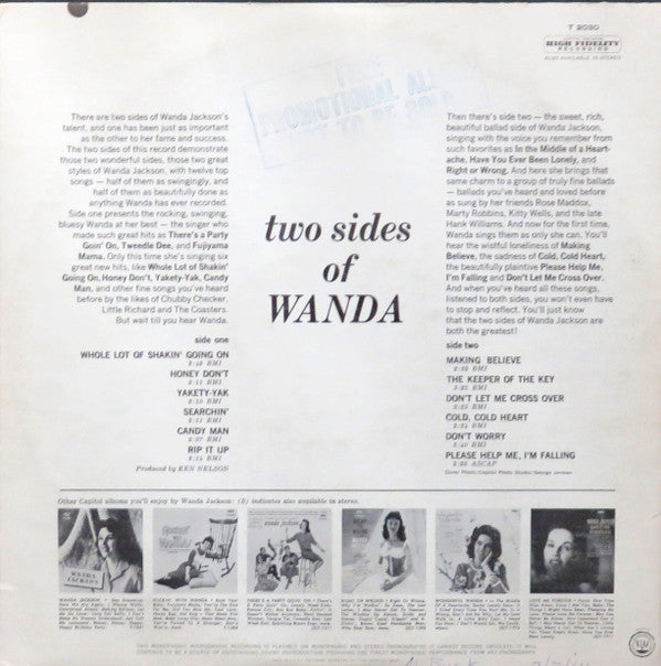 Wanda Jackson : Two Sides Of Wanda (LP,Mono)