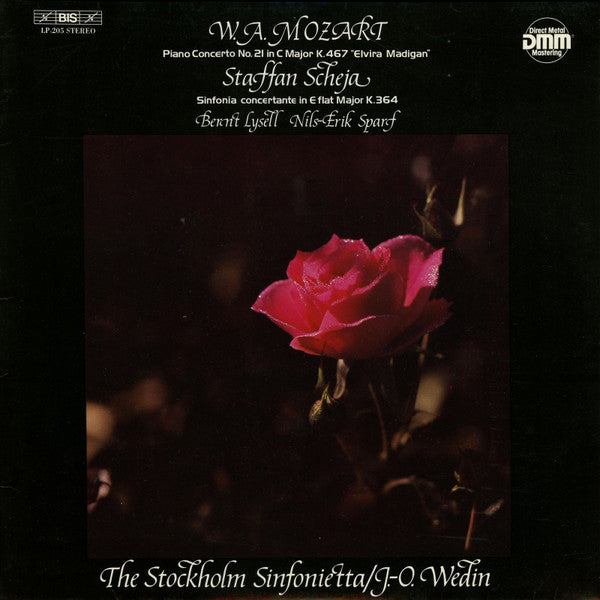Wolfgang Amadeus Mozart, Staffan Scheja : Piano Concerto No. 21 In C Major K. 467 "Elvira Madigan" / Sinfonia Concertante In E Flat Major K. 364 (LP,Album,Stereo)