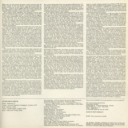 Wolfgang Amadeus Mozart, Staffan Scheja : Piano Concerto No. 21 In C Major K. 467 "Elvira Madigan" / Sinfonia Concertante In E Flat Major K. 364 (LP,Album,Stereo)