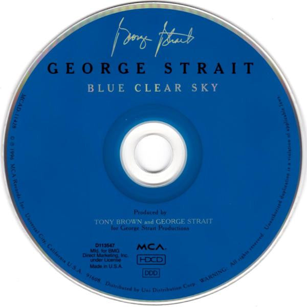 George Strait : Blue Clear Sky (HDCD,Album,Club Edition)