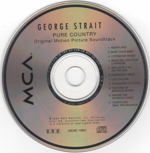 George Strait : Pure Country (Original Motion Picture Soundtrack) (Album,Club Edition)