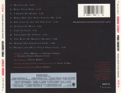 George Strait : Pure Country (Original Motion Picture Soundtrack) (Album,Club Edition)