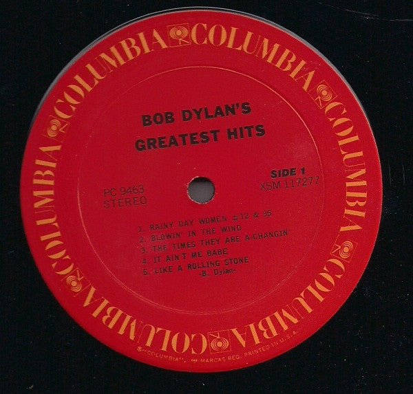 Bob Dylan : Bob Dylan's Greatest Hits (LP,Compilation,Reissue,Stereo)