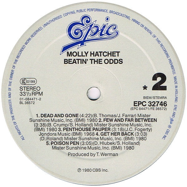 Molly Hatchet : Beatin' The Odds (LP,Album,Reissue)