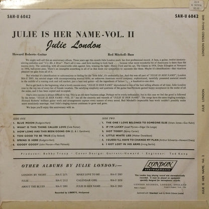 Julie London : Julie Is Her Name Volume II (Album,LP)