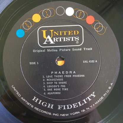 Mikis Theodorakis : Original Motion Picture Soundtrack - Phaedra (LP,Album,Mono)