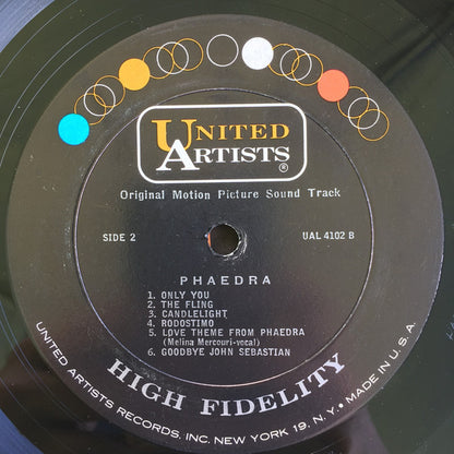 Mikis Theodorakis : Original Motion Picture Soundtrack - Phaedra (LP,Album,Mono)