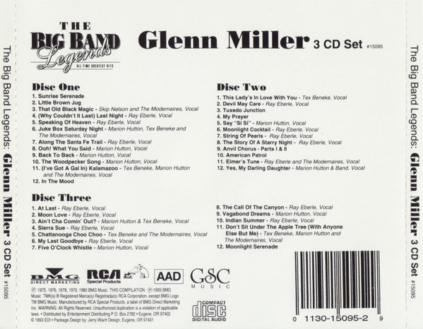 Glenn Miller : The Big Band Legends: Glenn Miller (Compilation)