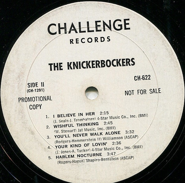 Knickerbockers, The : Lies (LP,Album,Mono,Promo)