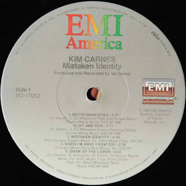 Kim Carnes : Mistaken Identity (LP,Album,Stereo)