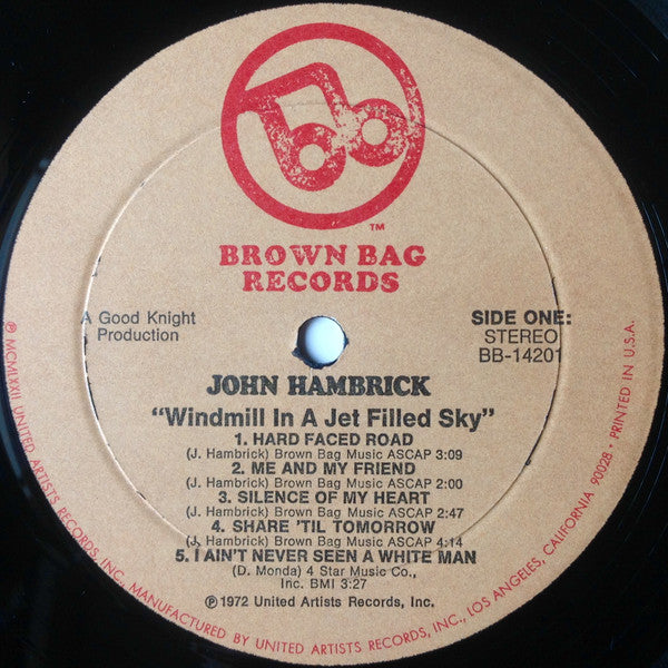 John Hambrick : Windmill In A Jet Filled Sky (LP,Album,Stereo)