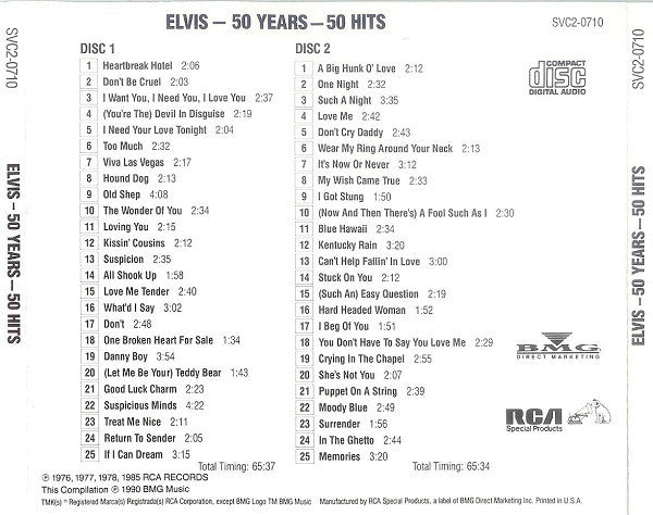 Elvis Presley : 50 Years - 50 Hits (Compilation,Reissue)