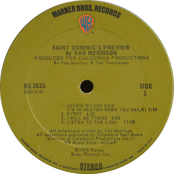 Van Morrison : Saint Dominic's Preview (LP,Album)