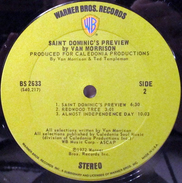 Van Morrison : Saint Dominic's Preview (LP,Album)