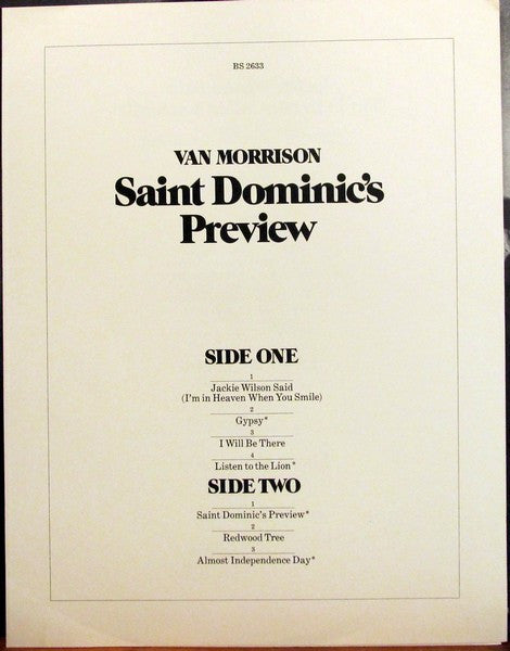 Van Morrison : Saint Dominic's Preview (LP,Album)
