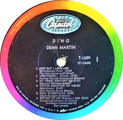 Dean Martin : Dino: Italian Love Songs (LP,Album,Mono)