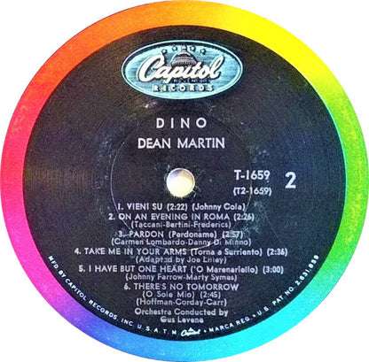 Dean Martin : Dino: Italian Love Songs (LP,Album,Mono)