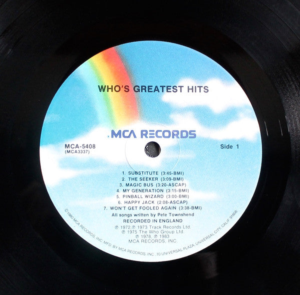 Who, The : Greatest Hits (LP,Compilation,Stereo)