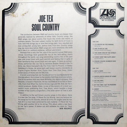 Joe Tex : Soul Country (LP,Album,Stereo)