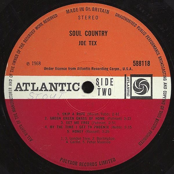 Joe Tex : Soul Country (LP,Album,Stereo)