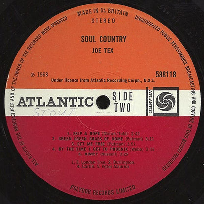 Joe Tex : Soul Country (LP,Album,Stereo)