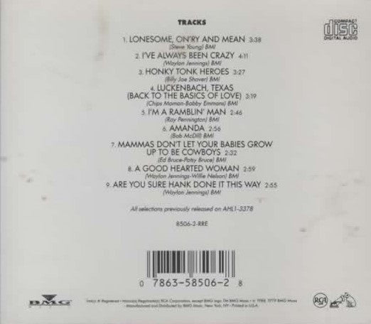 Waylon Jennings : Greatest Hits (Compilation,Reissue)