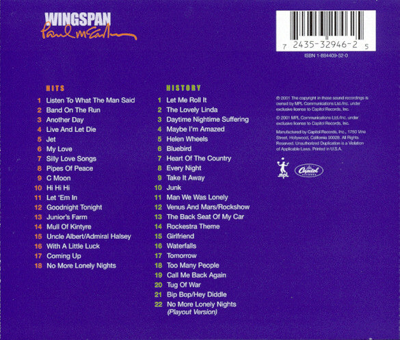 Paul McCartney : Wingspan (Hits And History) (Compilation,Remastered)