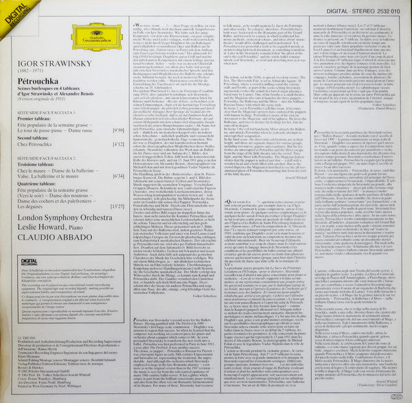 Igor Stravinsky – London Symphony Orchestra · Claudio Abbado : Pétrouchka (LP,Album,Stereo)