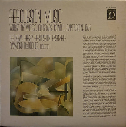 New Jersey Percussion Ensemble, The, Raymond Des Roches, Edgard Varèse, Michael Colgrass, Henry Cowell, David Saperstein, Kil-sung Oak : Percussion Music (LP,Album,Repress,Stereo)