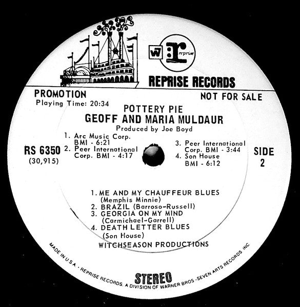 Geoff & Maria Muldaur : Pottery Pie (LP,Album,Promo)